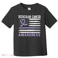 American Flag Testicular Cancer Awareness Toddler T-Shirt thumb 0