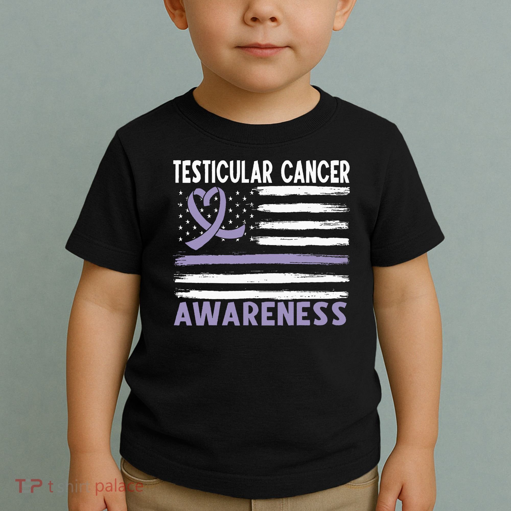 American Flag Testicular Cancer Awareness Toddler T-Shirt
