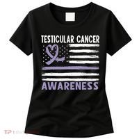 American Flag Testicular Cancer Awareness Women's T-Shirt thumb 0