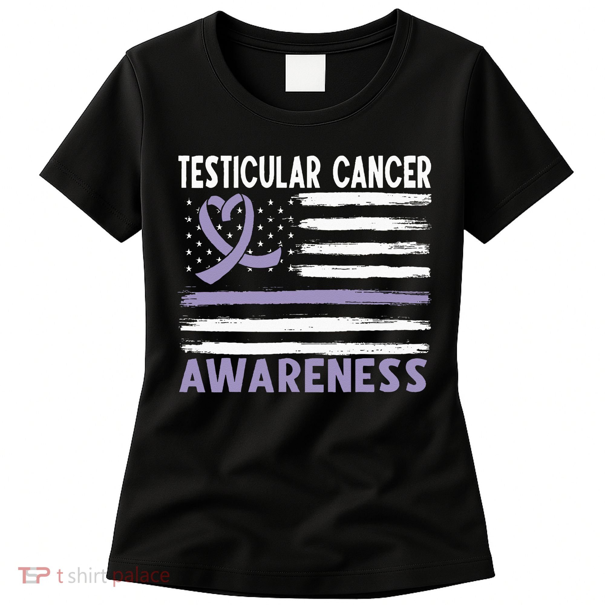 American Flag Testicular Cancer Awareness Women's T-Shirt