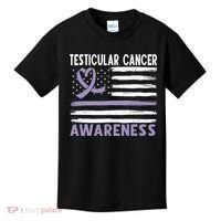 American Flag Testicular Cancer Awareness Kids T-Shirt thumb 0