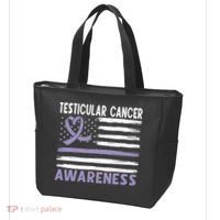 American Flag Testicular Cancer Awareness Tote Bag thumb 3