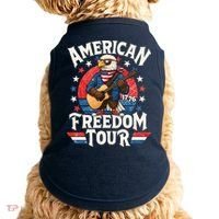 American Freedom Tour Eagle Celebrating America's 250th Birthday 1776 Doggie Tank thumb 0