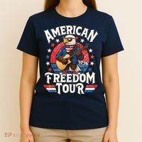 American Freedom Tour Eagle Celebrating America's 250th Birthday 1776 T-Shirt thumb 4