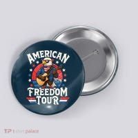 American Freedom Tour Eagle Celebrating America's 250th Birthday 1776 Button thumb 0