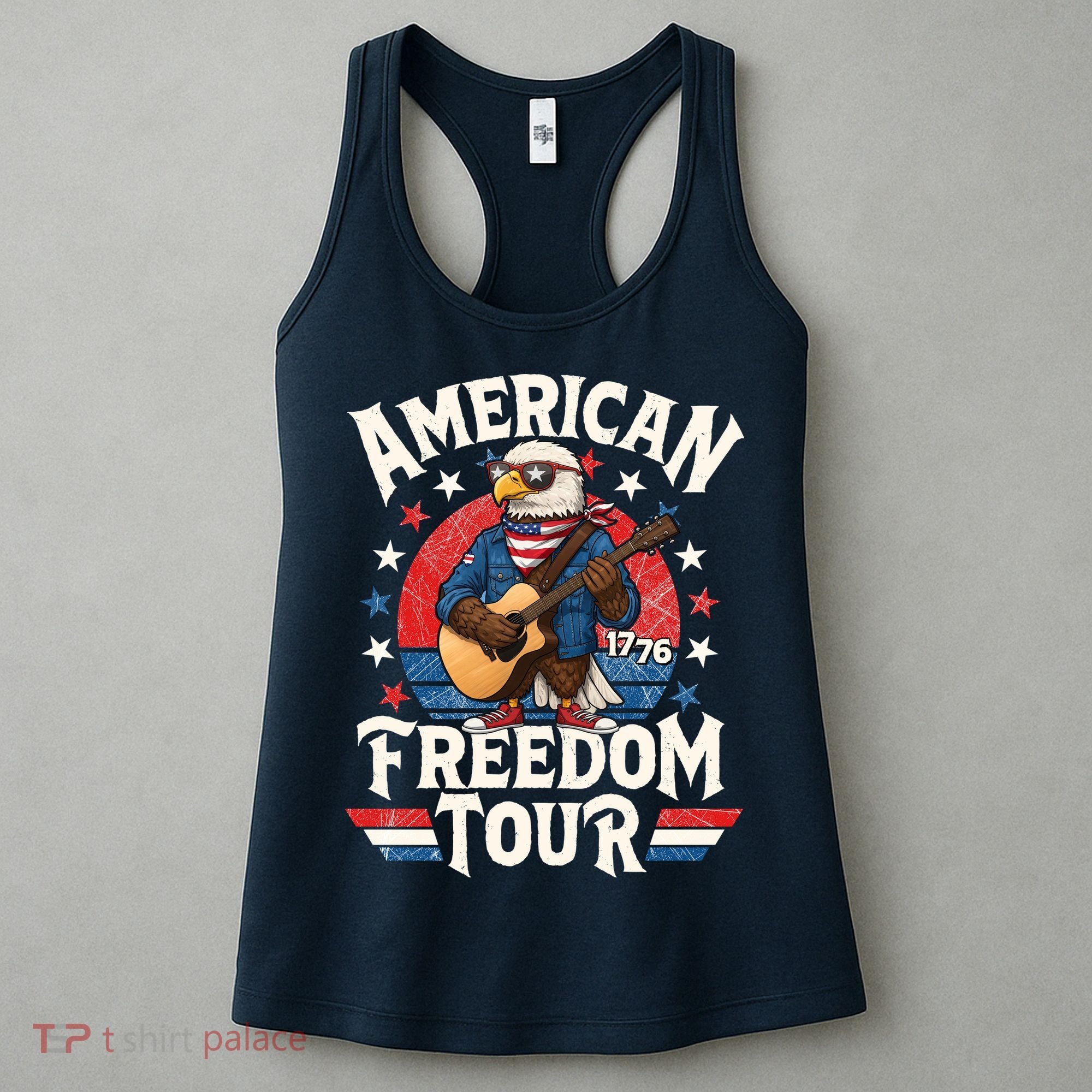 American Freedom Tour Eagle Celebrating America's 250th Birthday 1776 Women's Tank Top