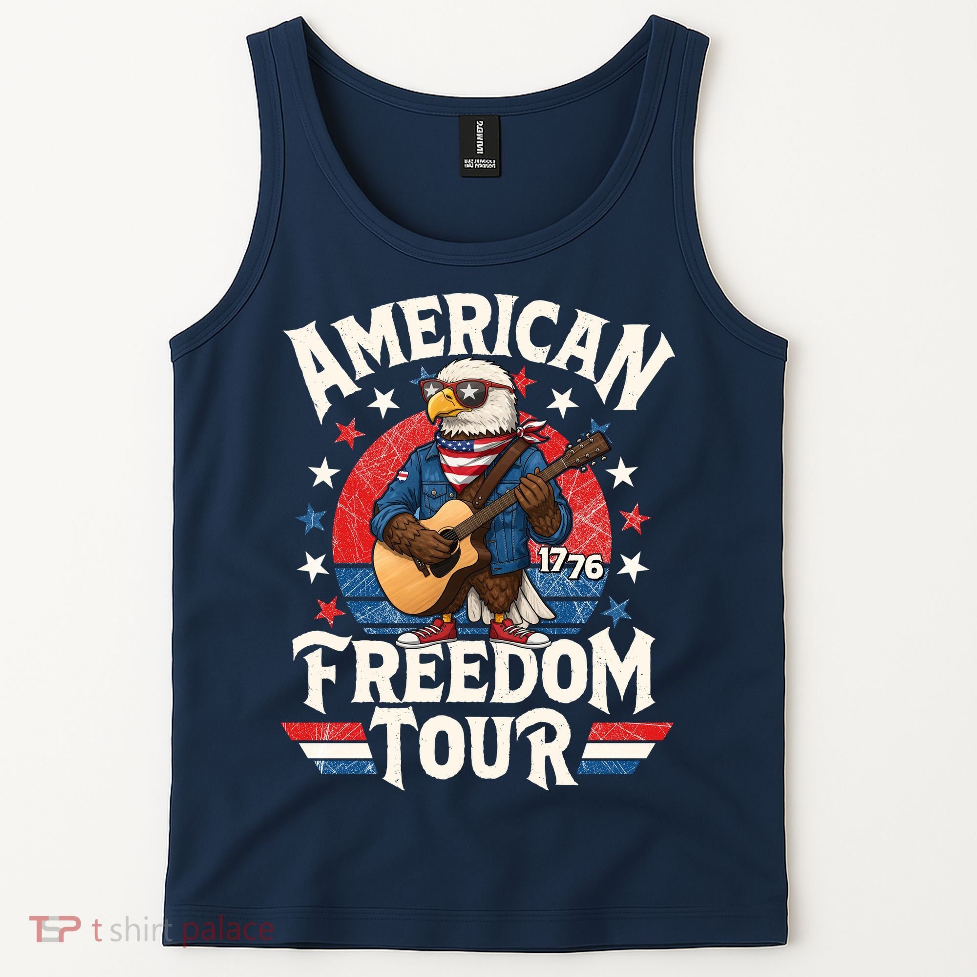 American Freedom Tour Eagle Celebrating America's 250th Birthday 1776 Tank Top