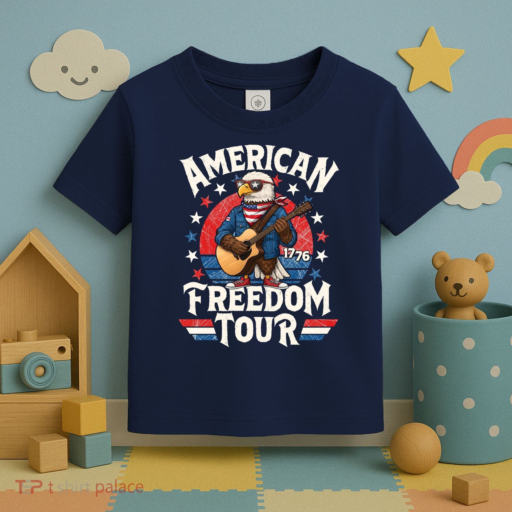 American Freedom Tour Eagle Celebrating America's 250th Birthday 1776 Toddler T-Shirt