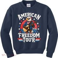 American Freedom Tour Eagle Celebrating America's 250th Birthday 1776 Kids Sweatshirt thumb 0