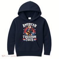 American Freedom Tour Eagle Celebrating America's 250th Birthday 1776 Kids Hoodie thumb 0