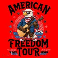 American Freedom Tour Eagle Celebrating America's 250th Birthday 1776 Santa Hat thumb 1