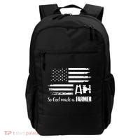 American Flag Tractor So God Made A Farmer T Backpack thumb 0