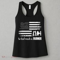 American Flag Tractor So God Made A Farmer T Women's Tank Top thumb 3
