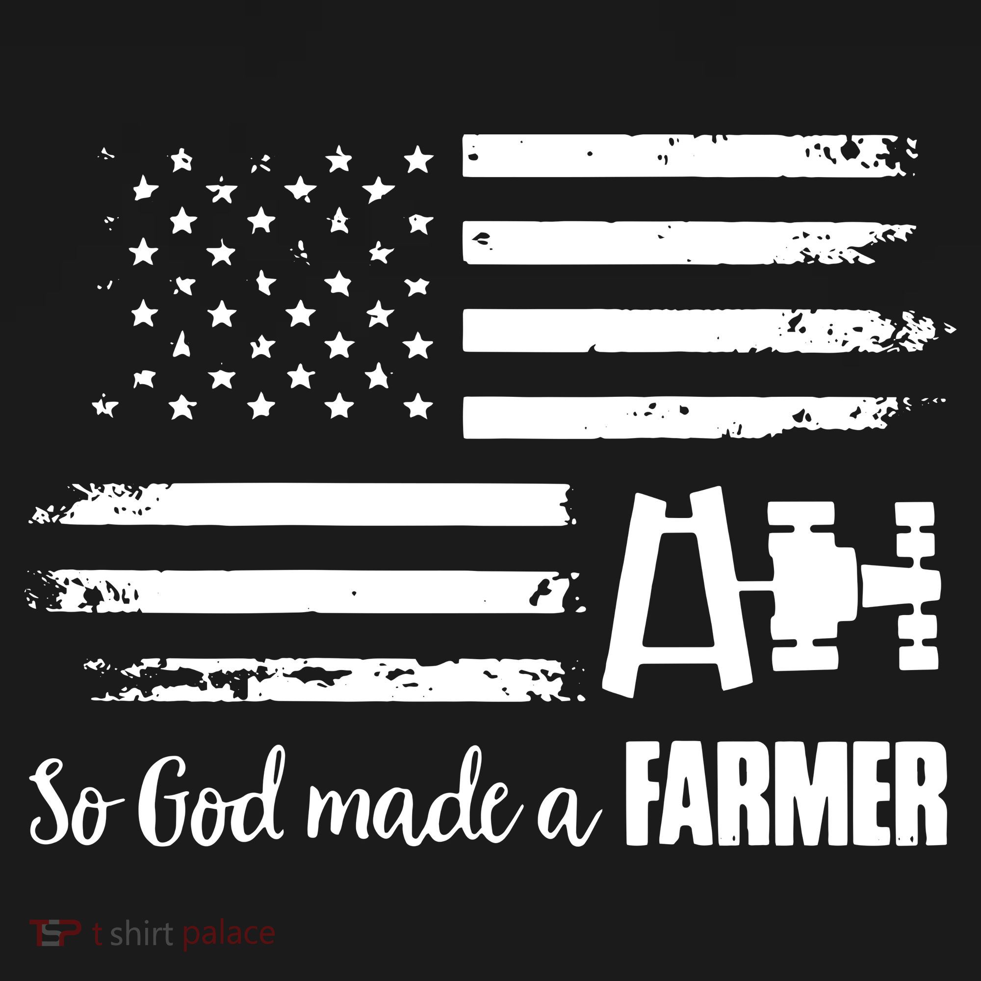 American Flag Tractor So God Made A Farmer T Women's Tank Top