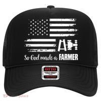 American Flag Tractor So God Made A Farmer T Hat thumb 0
