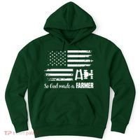 American Flag Tractor So God Made A Farmer T Hoodie thumb 0