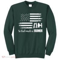 American Flag Tractor So God Made A Farmer T Sweatshirt thumb 0