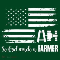 American Flag Tractor So God Made A Farmer T T-Shirt thumb 7