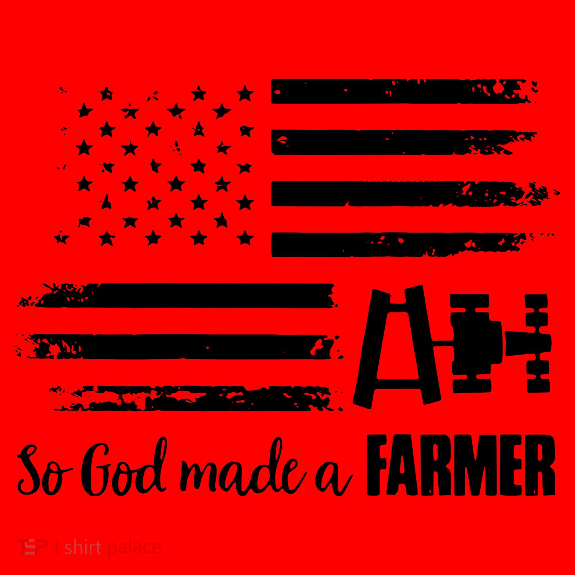 American Flag Tractor So God Made A Farmer T Santa Hat
