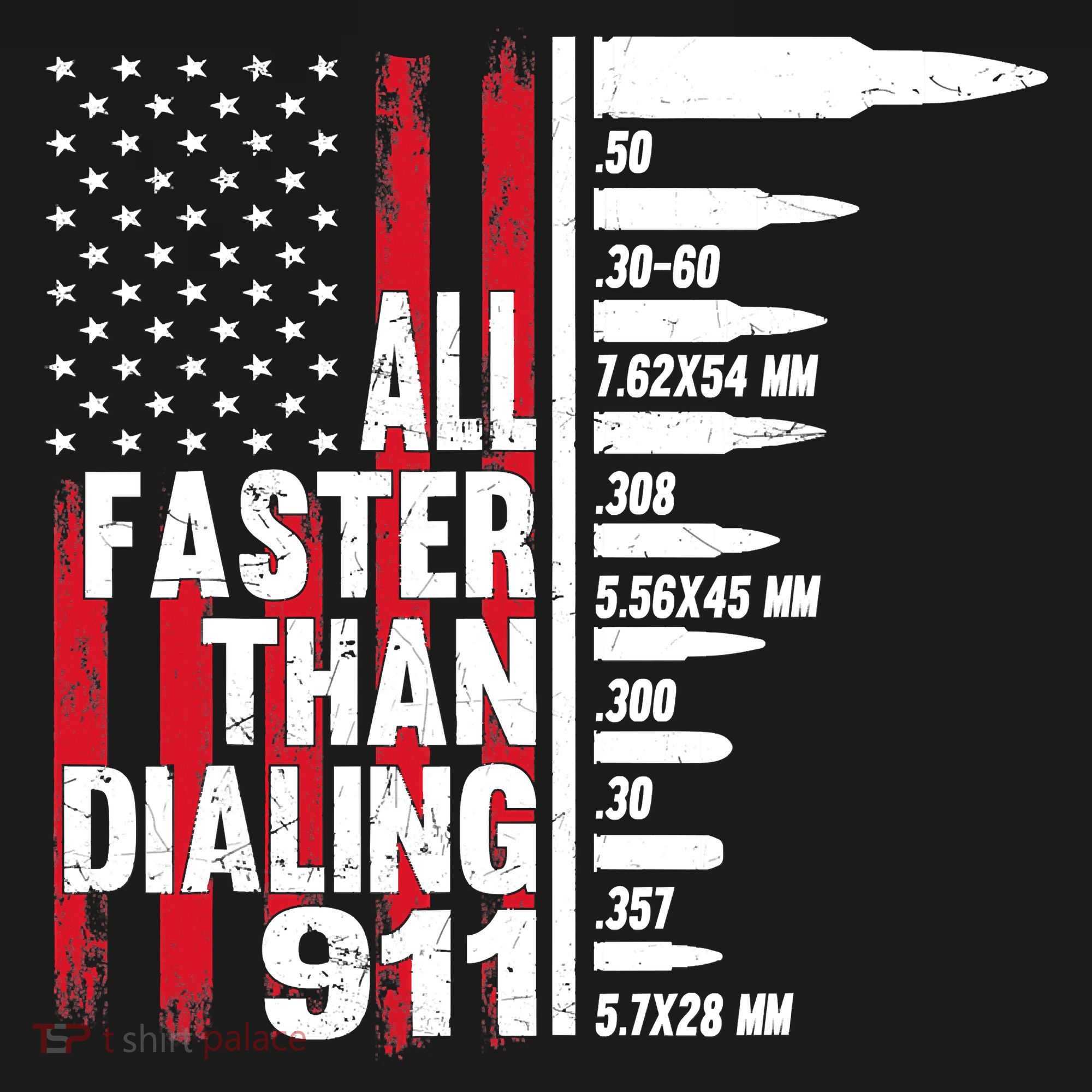 All Faster Than Dialing 911 American Flag Gun Lover Kids Sweatshirt
