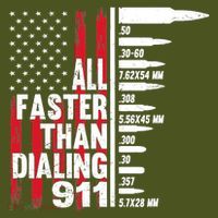 All Faster Than Dialing 911 American Flag Gun Lover Mousepad thumb 1