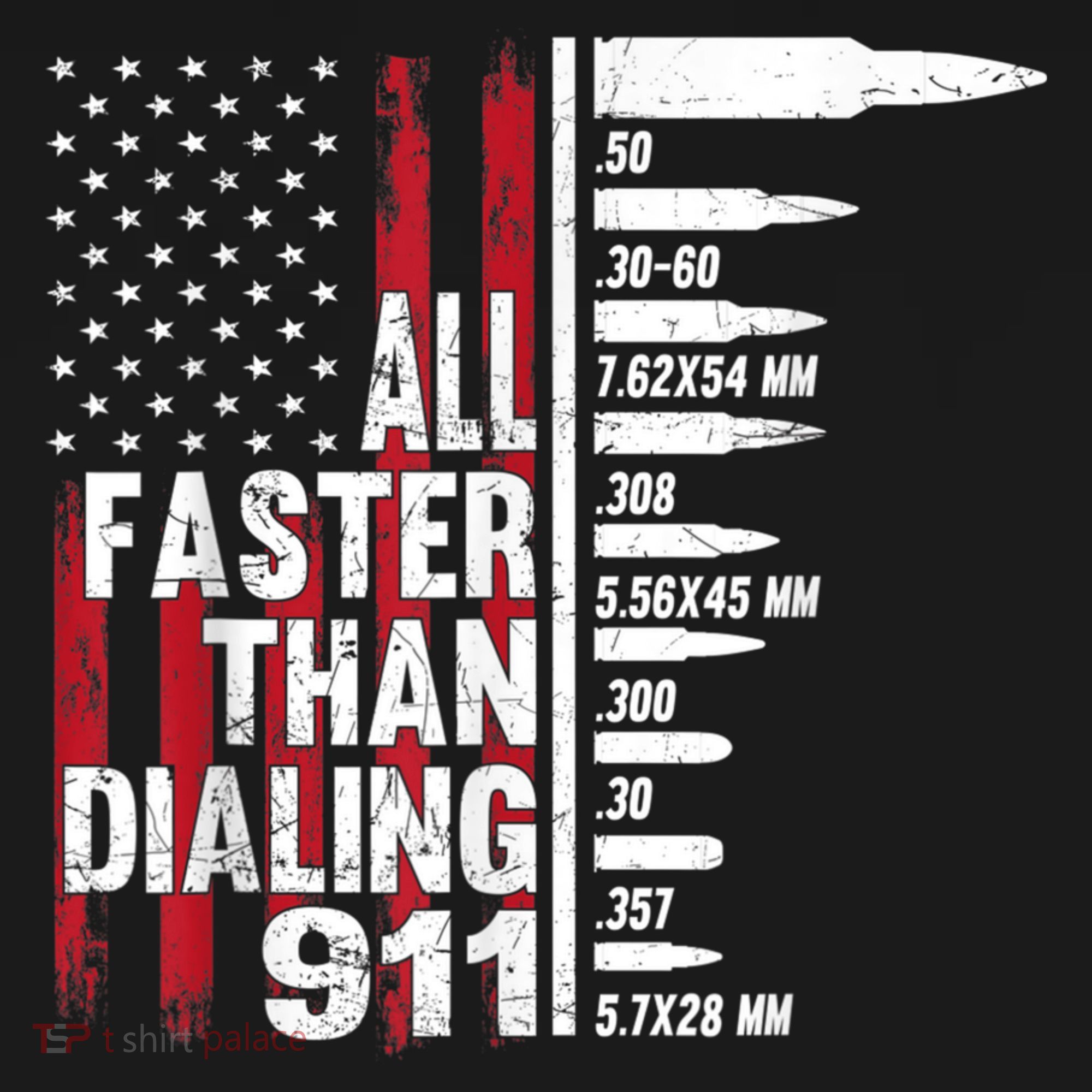 All Faster Than Dialing 911 American Flag Gun Lover Baby Bodysuit