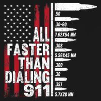 All Faster Than Dialing 911 American Flag Gun Lover Toddler Hoodie thumb 2