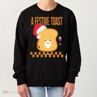 A Festive Toast Funny Christmas Women's Sweatshirt thumb 0