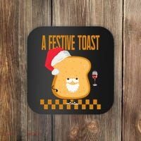A Festive Toast Funny Christmas Coaster thumb 0