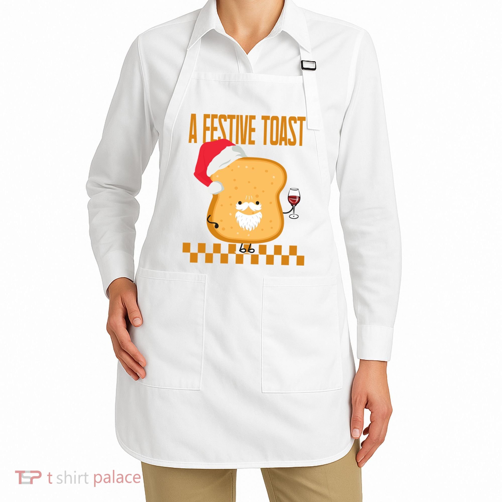 A Festive Toast Funny Christmas Apron