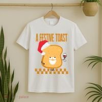 A Festive Toast Funny Christmas T-Shirt thumb 2