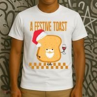 A Festive Toast Funny Christmas T-Shirt thumb 3