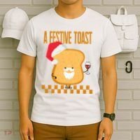 A Festive Toast Funny Christmas T-Shirt thumb 6