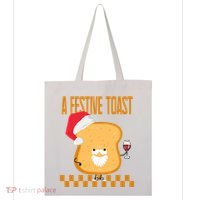 A Festive Toast Funny Christmas Tote Bag thumb 0