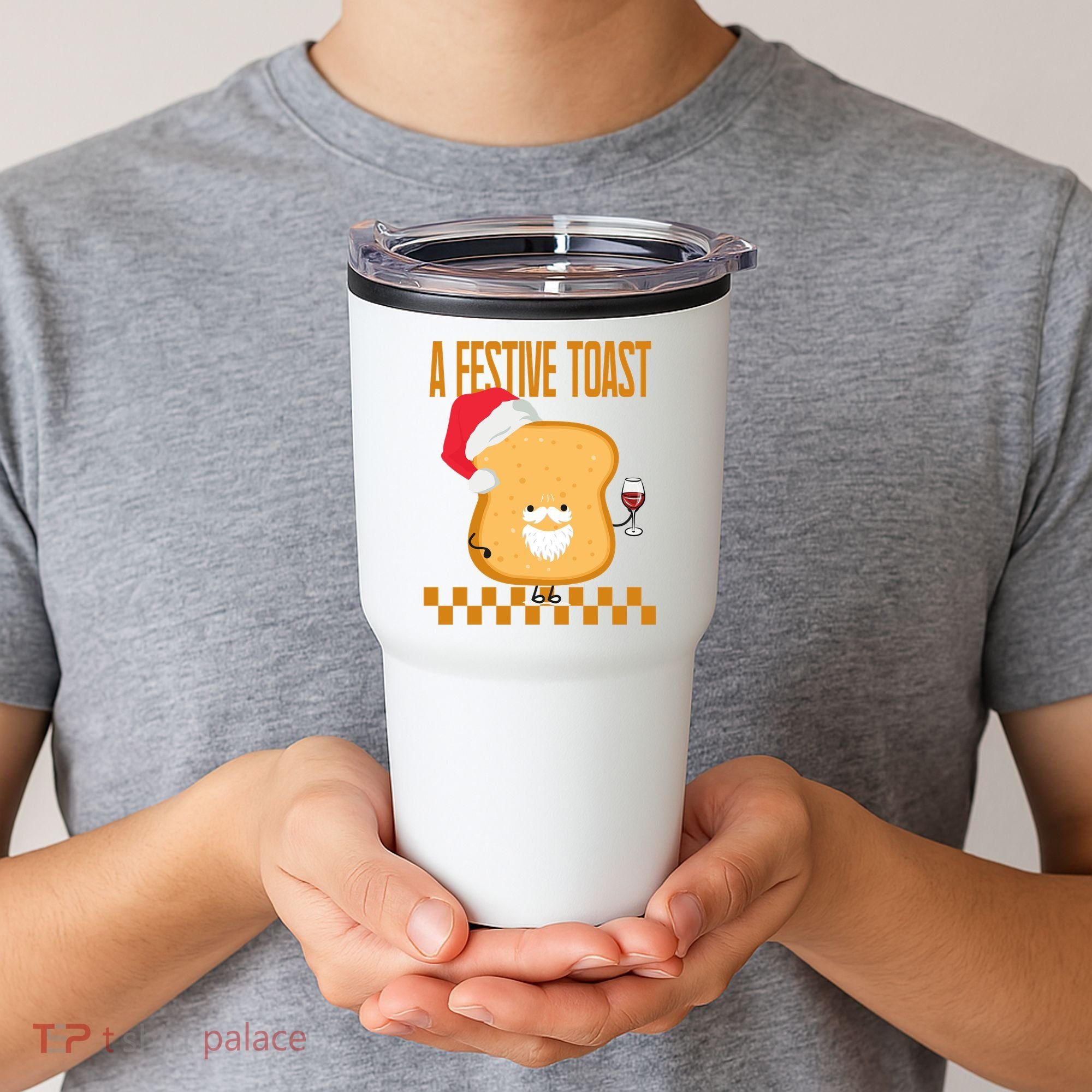 A Festive Toast Funny Christmas Tumbler