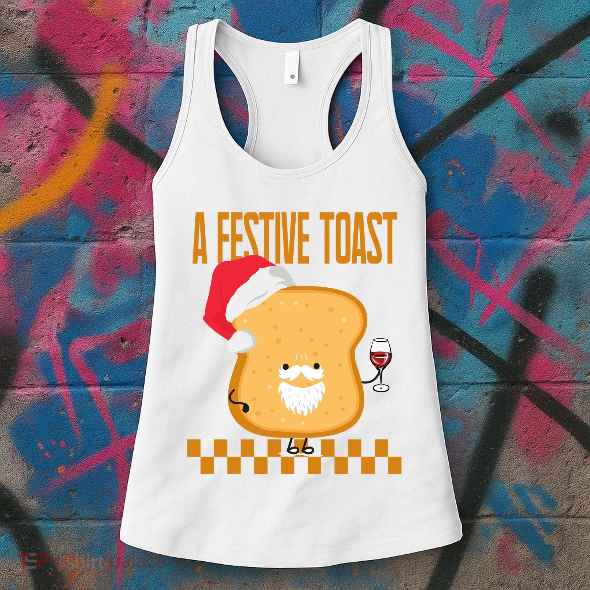 A Festive Toast Funny Christmas Women's Tank Top