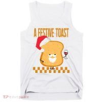 A Festive Toast Funny Christmas Tank Top thumb 0