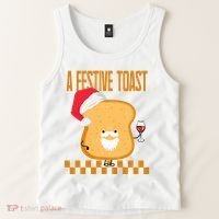 A Festive Toast Funny Christmas Tank Top thumb 2