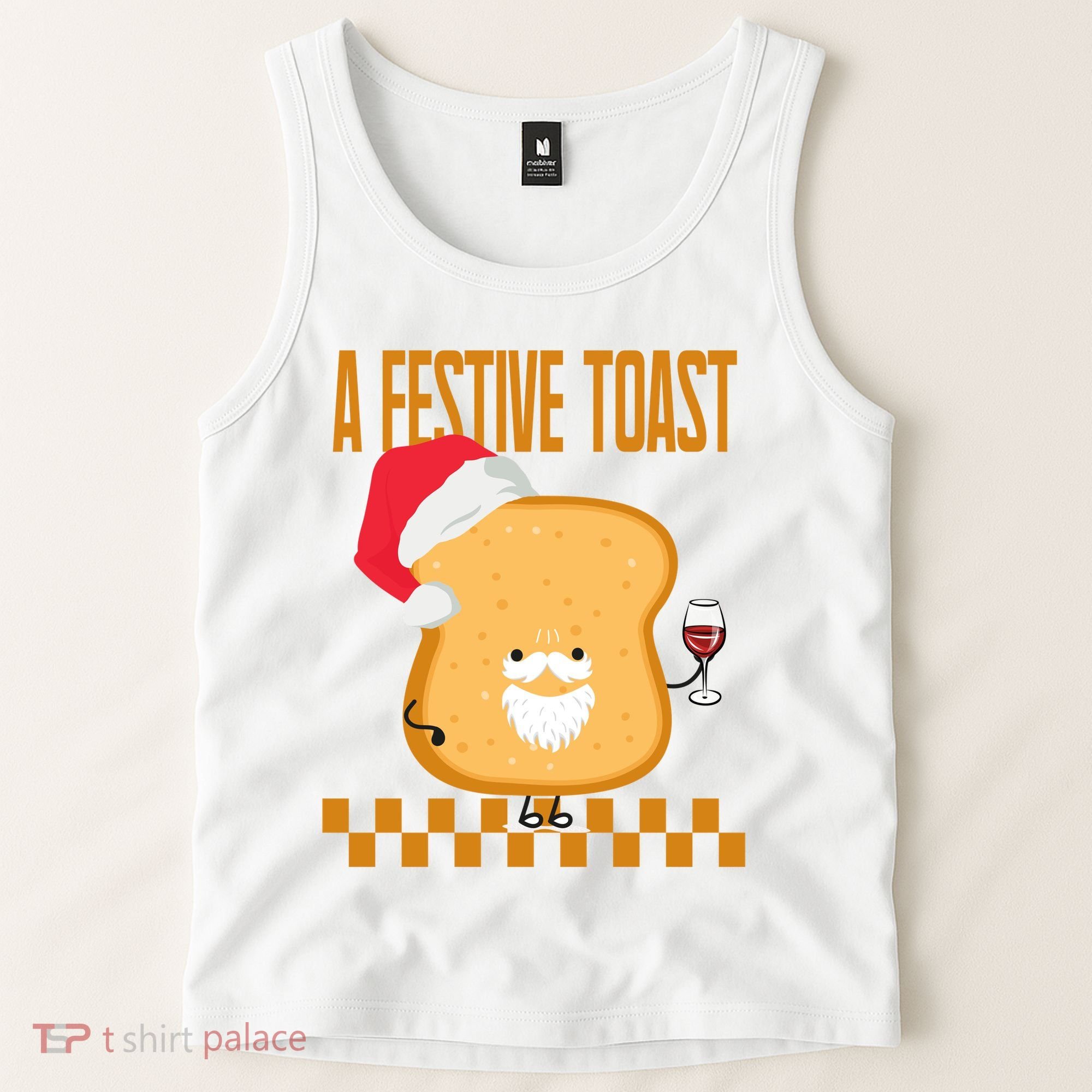 A Festive Toast Funny Christmas Tank Top