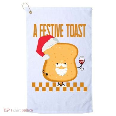 A Festive Toast Funny Christmas Golf Towel