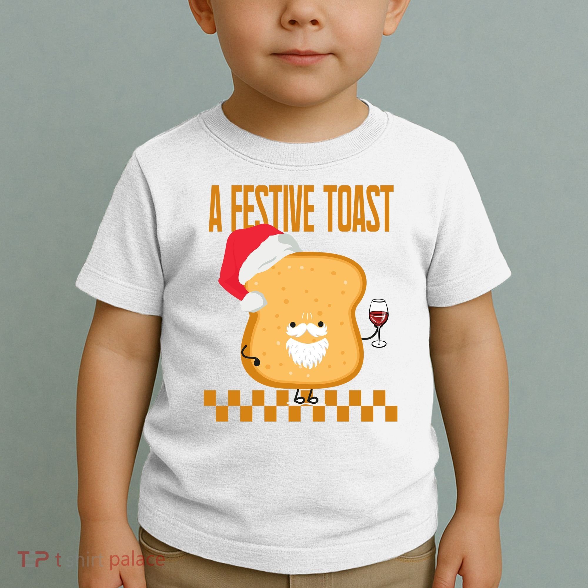 A Festive Toast Funny Christmas Toddler T-Shirt
