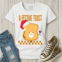 A Festive Toast Funny Christmas Women's T-Shirt thumb 3