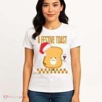 A Festive Toast Funny Christmas Women's T-Shirt thumb 4