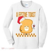 A Festive Toast Funny Christmas Kids Long Sleeve Shirt thumb 0