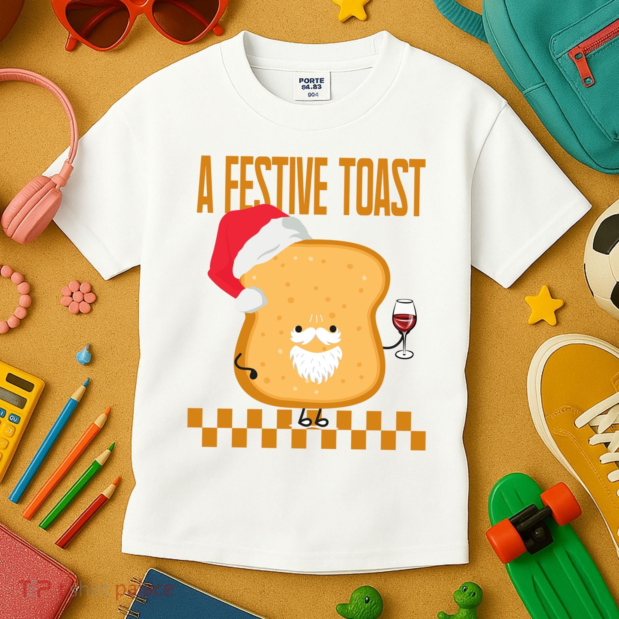 A Festive Toast Funny Christmas Kids T-Shirt