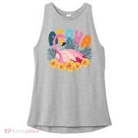 Aloha Flamingo Tropical Ladies PosiCharge Tri-Blend Wicking Tank thumb 0