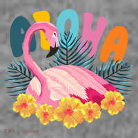 Aloha Flamingo Tropical Toddler Hoodie thumb 2