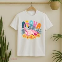 Aloha Flamingo Tropical T-Shirt thumb 2