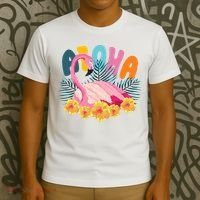 Aloha Flamingo Tropical T-Shirt thumb 3
