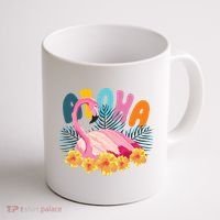 Aloha Flamingo Tropical Coffee Mug thumb 1